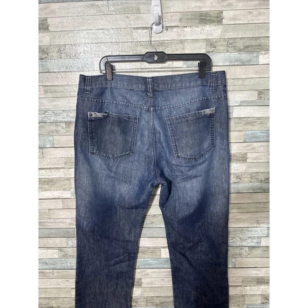 Men’s PD&C Denim Jeans Dark Wash Straight Leg Size 38X32